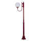 Lisbon 25cm Sphere Curved Arm Medium Post Light - Burgundy Finish / E27 Lisbon 25cm Sphere Curved Arm Medium Post Light - Burgundy Finish / E27